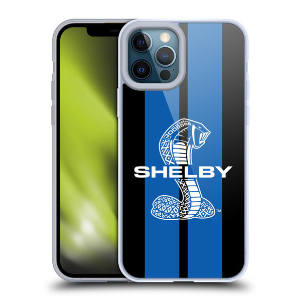 Shelby Car Graphics Blue Soft Gel Case for Apple iPhone 12 Pro Max