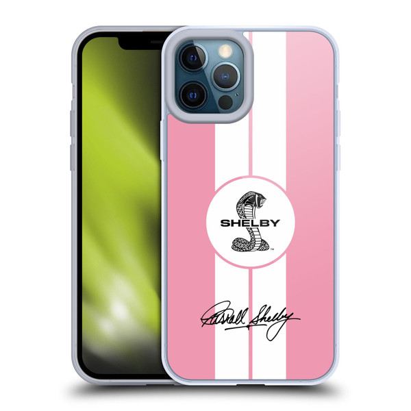 Shelby Car Graphics 1965 427 S/C Pink Soft Gel Case for Apple iPhone 12 Pro Max & MagSafe