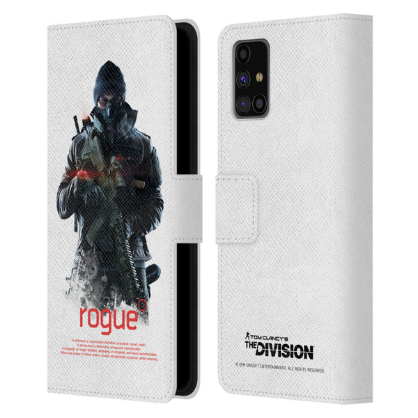 Tom Clancy's The Division Dark Zone Rouge 2 Leather Book Wallet Case Cover For Samsung Galaxy M31s (2020)