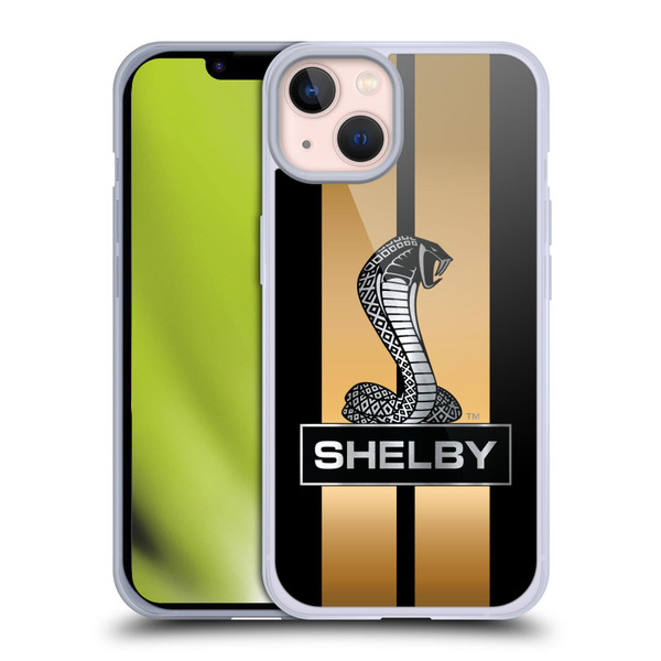 Shelby Car Graphics Gold Soft Gel Case for Apple iPhone 13 & MagSafe