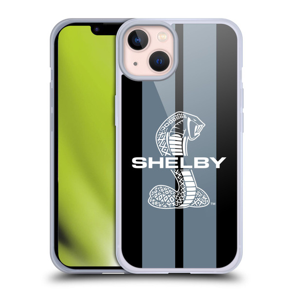 Shelby Car Graphics Gray Soft Gel Case for Apple iPhone 13 & MagSafe