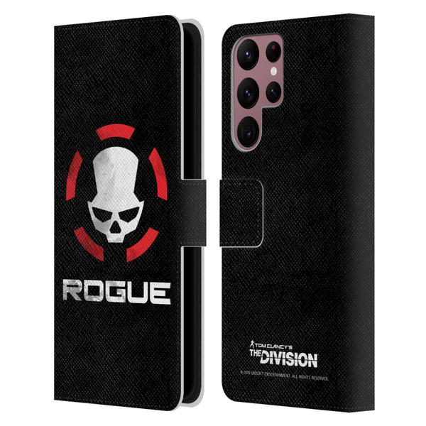 Tom Clancy's The Division Dark Zone Rouge Logo Leather Book Wallet Case Cover For Samsung Galaxy S22 Ultra 5G