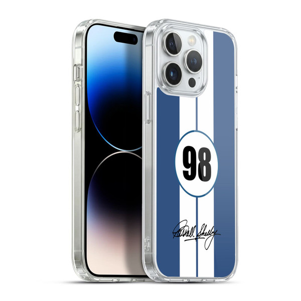 Shelby Car Graphics 1965 427 S/C Blue Soft Gel Case for Apple iPhone 13 Pro Max & MagSafe