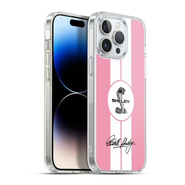 Shelby Car Graphics 1965 427 S/C Pink Soft Gel Case for Apple iPhone 13 Pro Max & MagSafe