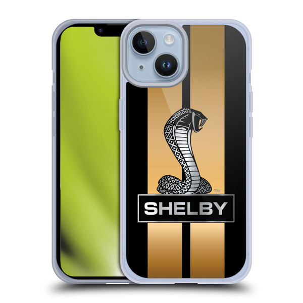 Shelby Car Graphics Gold Soft Gel Case for Apple iPhone 14 & MagSafe