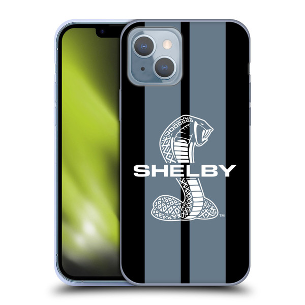 Shelby Car Graphics Gray Soft Gel Case for Apple iPhone 14