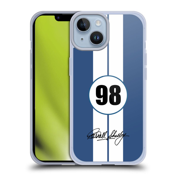 Shelby Car Graphics 1965 427 S/C Blue Soft Gel Case for Apple iPhone 14
