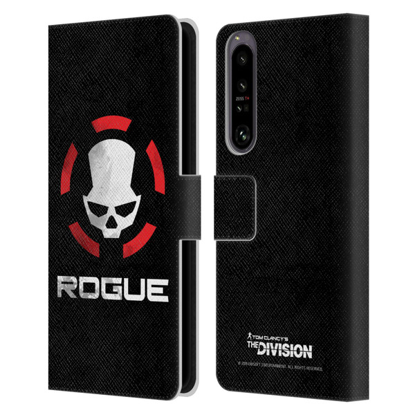 Tom Clancy's The Division Dark Zone Rouge Logo Leather Book Wallet Case Cover For Sony Xperia 1 IV