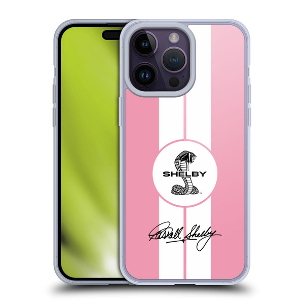 Shelby Car Graphics 1965 427 S/C Pink Soft Gel Case for Apple iPhone 14 Pro Max