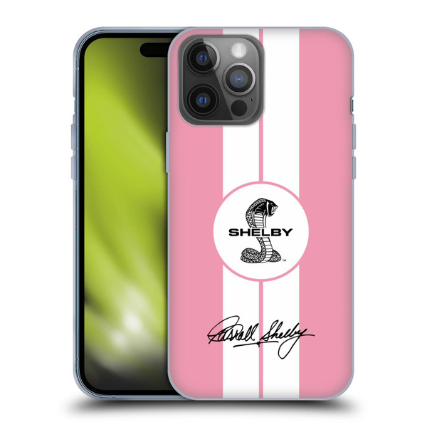 Shelby Car Graphics 1965 427 S/C Pink Soft Gel Case for Apple iPhone 14 Pro Max