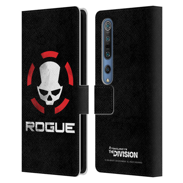 Tom Clancy's The Division Dark Zone Rouge Logo Leather Book Wallet Case Cover For Xiaomi Mi 10 5G / Mi 10 Pro 5G