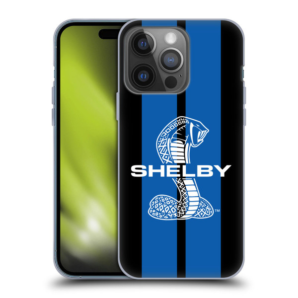 Shelby Car Graphics Blue Soft Gel Case for Apple iPhone 14 Pro