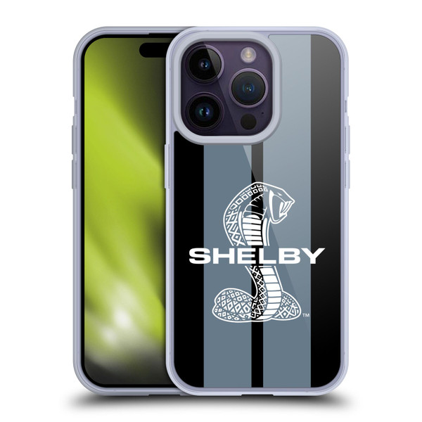 Shelby Car Graphics Gray Soft Gel Case for Apple iPhone 14 Pro & MagSafe