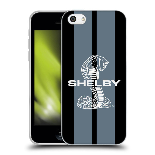 Shelby Car Graphics Gray Soft Gel Case for Apple iPhone 5c