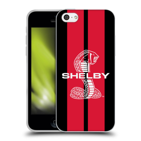 Shelby Car Graphics Red Soft Gel Case for Apple iPhone 5c