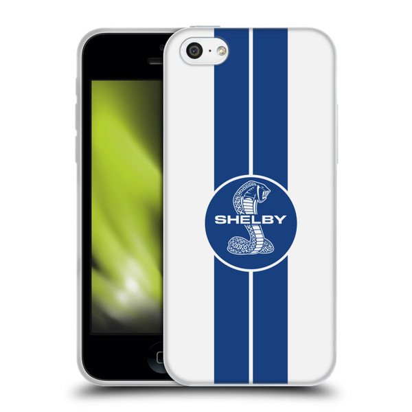 Shelby Car Graphics 1965 427 S/C White Soft Gel Case for Apple iPhone 5c
