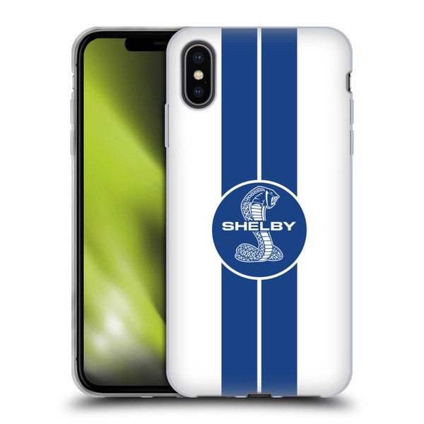Shelby Car Graphics 1965 427 S/C White Soft Gel Case for Apple iPhone XS Max