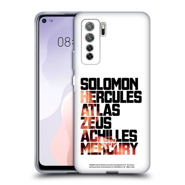 Shazam! 2019 Movie Character Art Typography 2 Soft Gel Case for Huawei Nova 7 SE/P40 Lite 5G