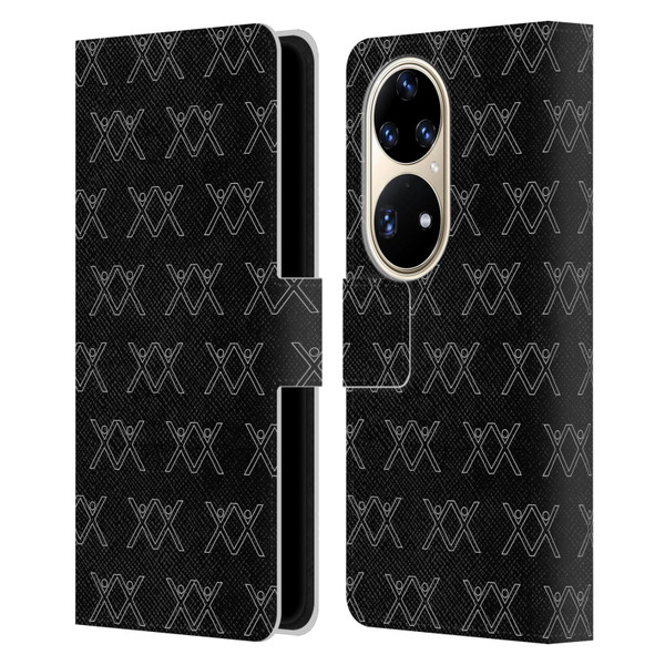 BROS Logo Art Pattern Leather Book Wallet Case Cover For Huawei P50 Pro