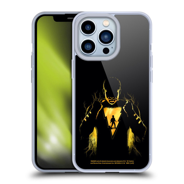 Shazam! 2019 Movie Character Art Lightning Silhouette Soft Gel Case for Apple iPhone 13 Pro