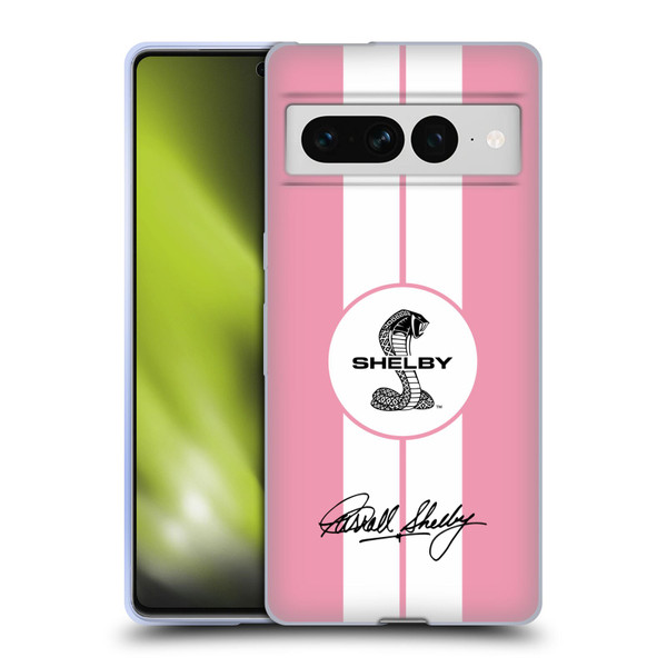 Shelby Car Graphics 1965 427 S/C Pink Soft Gel Case for Google Pixel 7 Pro