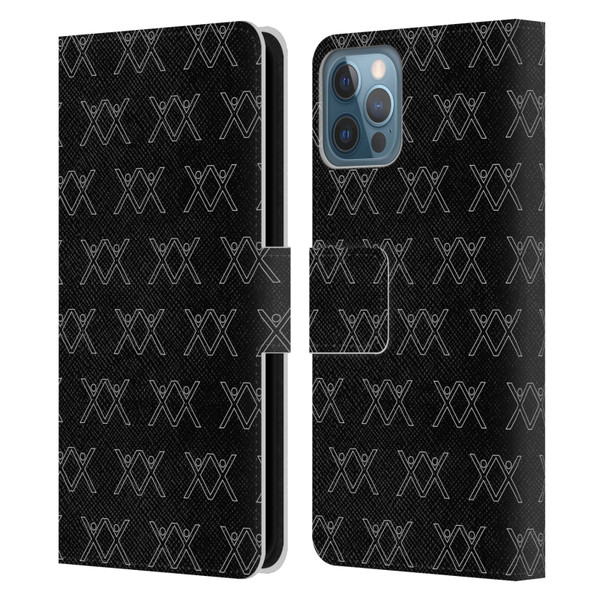 BROS Logo Art Pattern Leather Book Wallet Case Cover For Apple iPhone 12 / iPhone 12 Pro