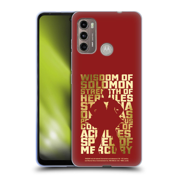 Shazam! 2019 Movie Character Art Typography Soft Gel Case for Motorola Moto G60 / Moto G40 Fusion