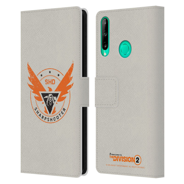 Tom Clancy's The Division 2 Logo Art Sharpshooter Leather Book Wallet Case Cover For Huawei P40 lite E