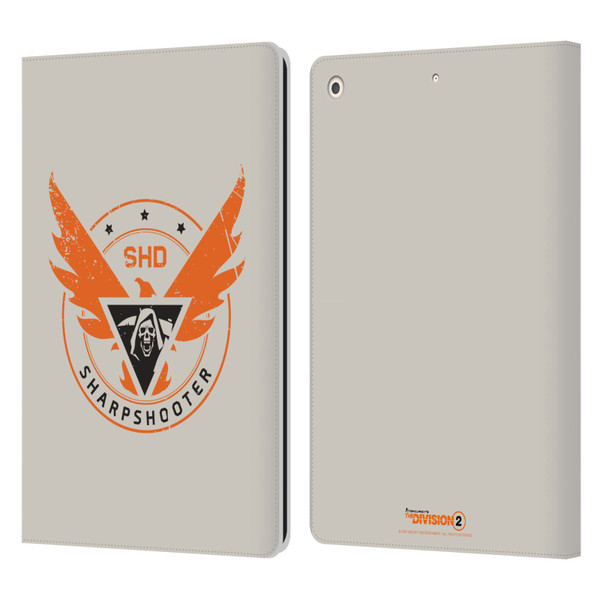 Tom Clancy's The Division 2 Logo Art Sharpshooter Leather Book Wallet Case Cover For Apple iPad 10.2 2019/2020/2021