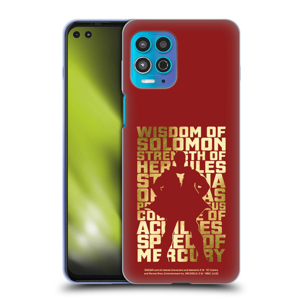 Shazam! 2019 Movie Character Art Typography Soft Gel Case for Motorola Moto G100