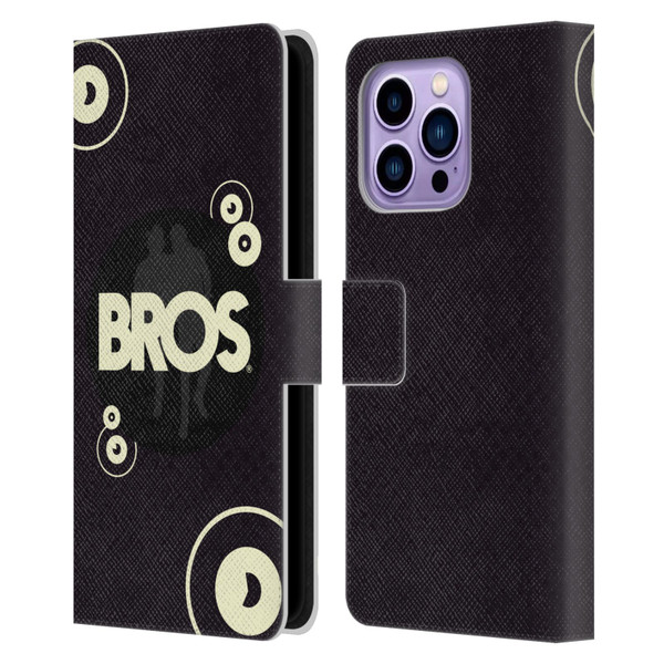 BROS Logo Art Retro Leather Book Wallet Case Cover For Apple iPhone 14 Pro Max