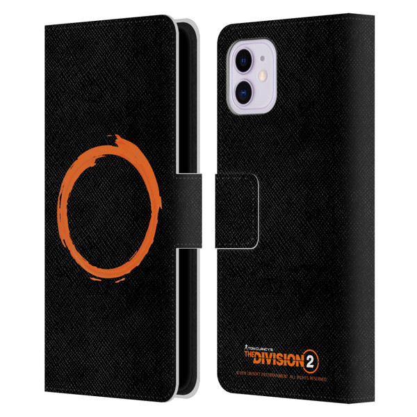 Tom Clancy's The Division 2 Logo Art Ring Leather Book Wallet Case Cover For Apple iPhone 11