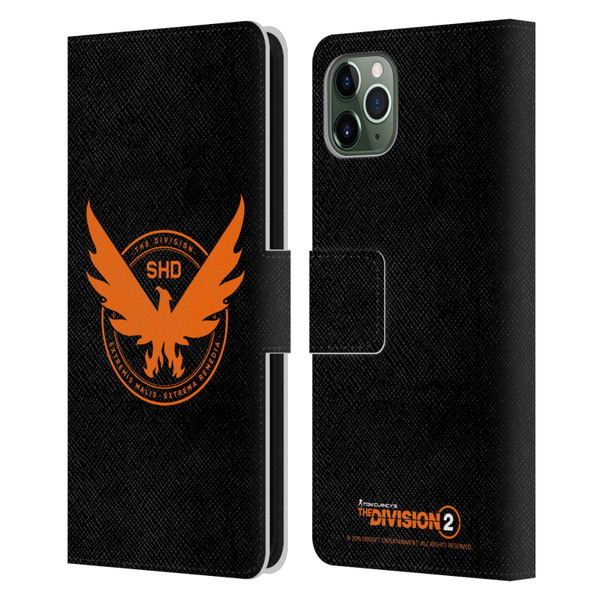 Tom Clancy's The Division 2 Logo Art Phoenix Leather Book Wallet Case Cover For Apple iPhone 11 Pro Max