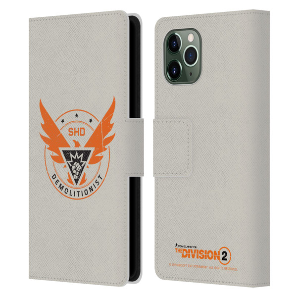 Tom Clancy's The Division 2 Logo Art Demolitionist Leather Book Wallet Case Cover For Apple iPhone 11 Pro