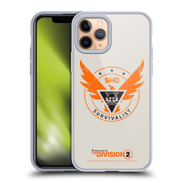 Tom Clancy's The Division 2 Logo Art Survivalist Soft Gel Case for Apple iPhone 11 Pro