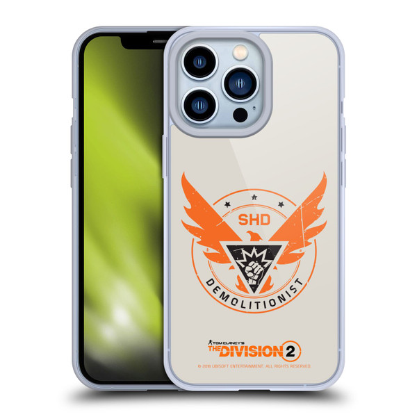 Tom Clancy's The Division 2 Logo Art Demolitionist Soft Gel Case for Apple iPhone 13 Pro