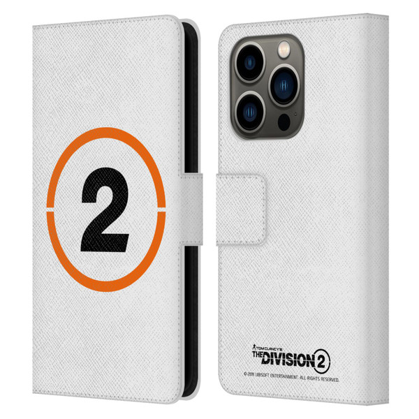 Tom Clancy's The Division 2 Logo Art Ring 2 Leather Book Wallet Case Cover For Apple iPhone 14 Pro