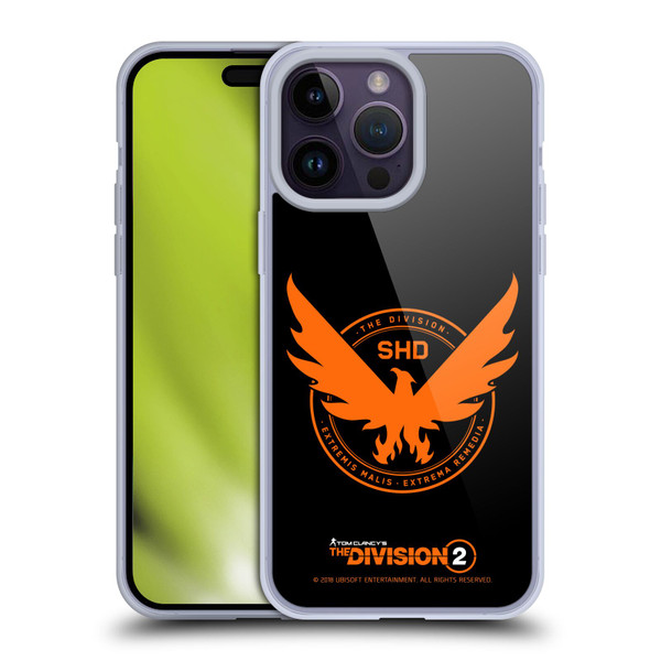 Tom Clancy's The Division 2 Logo Art Phoenix Soft Gel Case for Apple iPhone 14 Pro Max