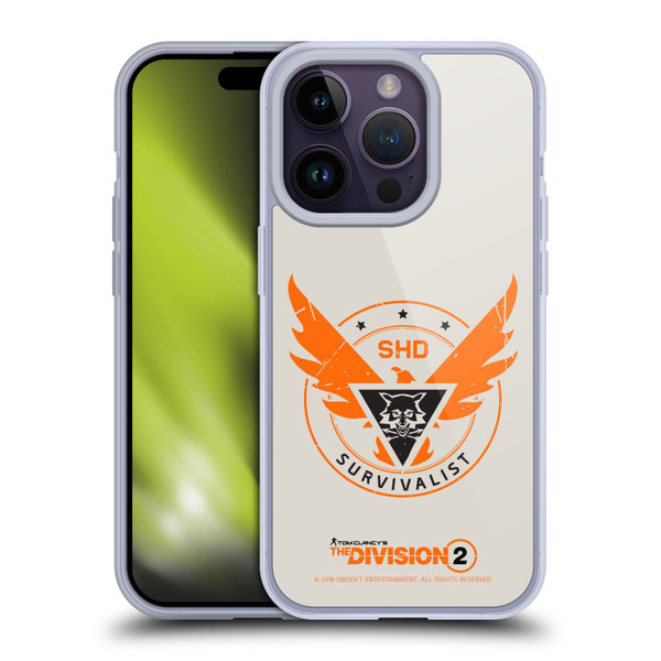Tom Clancy's The Division 2 Logo Art Survivalist Soft Gel Case for Apple iPhone 14 Pro