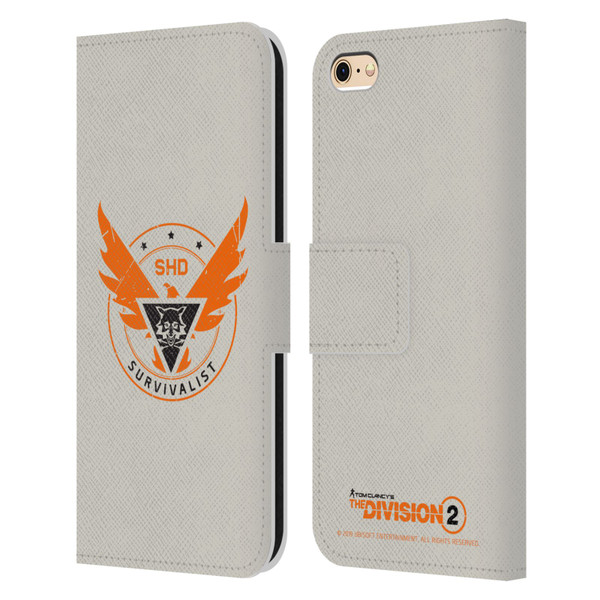 Tom Clancy's The Division 2 Logo Art Survivalist Leather Book Wallet Case Cover For Apple iPhone 6 / iPhone 6s