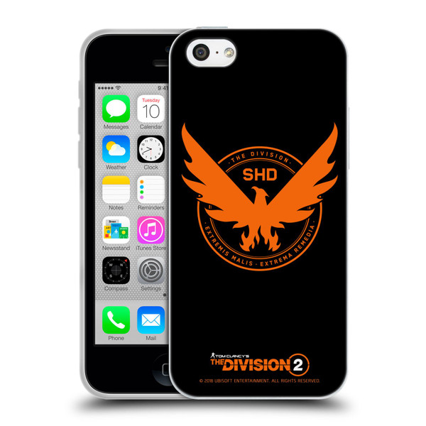 Tom Clancy's The Division 2 Logo Art Phoenix Soft Gel Case for Apple iPhone 5c