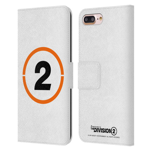 Tom Clancy's The Division 2 Logo Art Ring 2 Leather Book Wallet Case Cover For Apple iPhone 7 Plus / iPhone 8 Plus