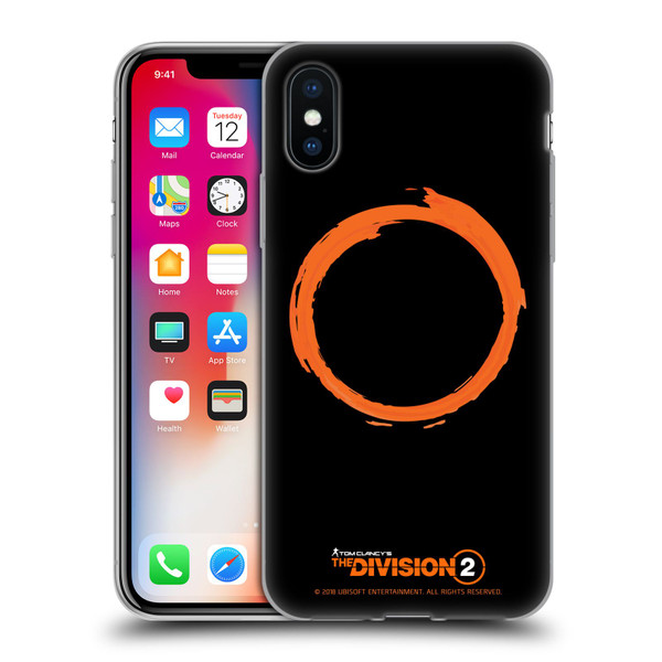 Tom Clancy's The Division 2 Logo Art Ring Soft Gel Case for Apple iPhone X / iPhone XS