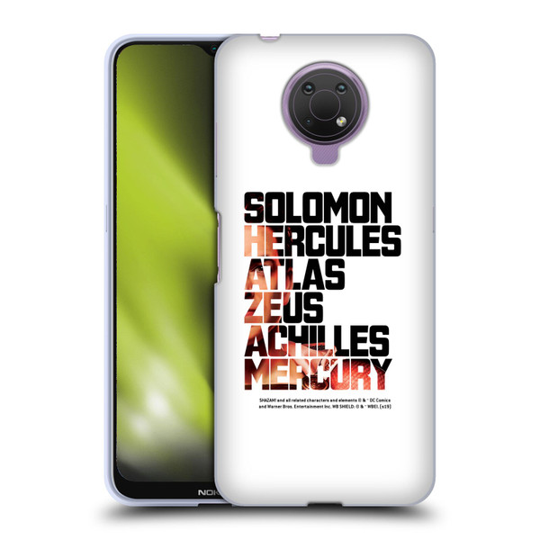 Shazam! 2019 Movie Character Art Typography 2 Soft Gel Case for Nokia G10