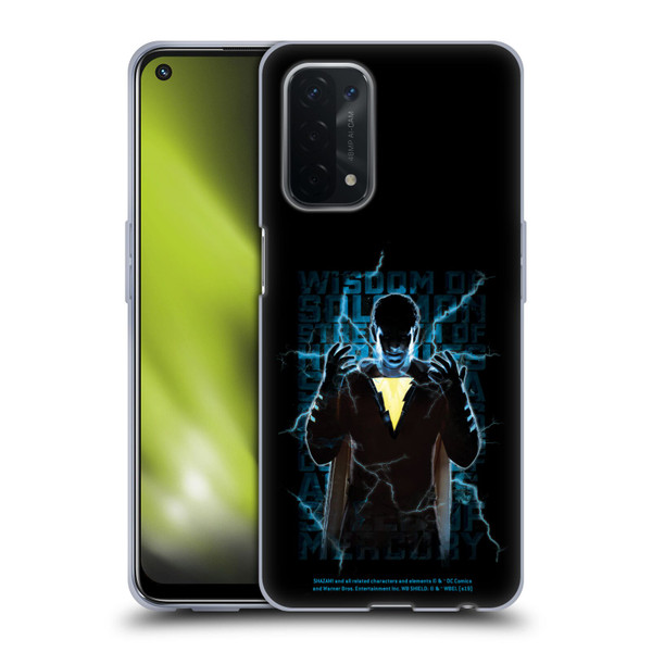 Shazam! 2019 Movie Character Art Lightning Typography Soft Gel Case for OPPO A54 5G