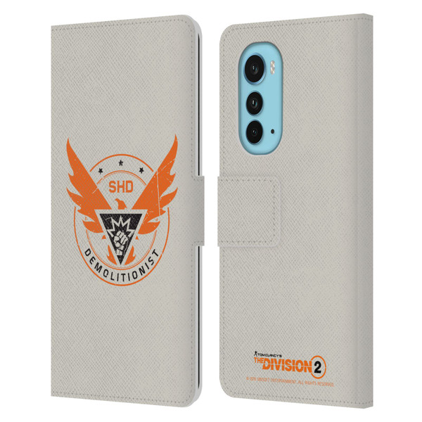 Tom Clancy's The Division 2 Logo Art Demolitionist Leather Book Wallet Case Cover For Motorola Edge (2022)