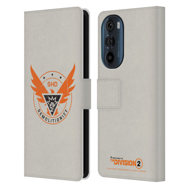 Tom Clancy's The Division 2 Logo Art Demolitionist Leather Book Wallet Case Cover For Motorola Edge 30