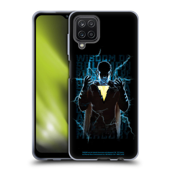 Shazam! 2019 Movie Character Art Lightning Typography Soft Gel Case for Samsung Galaxy A12 (2020)