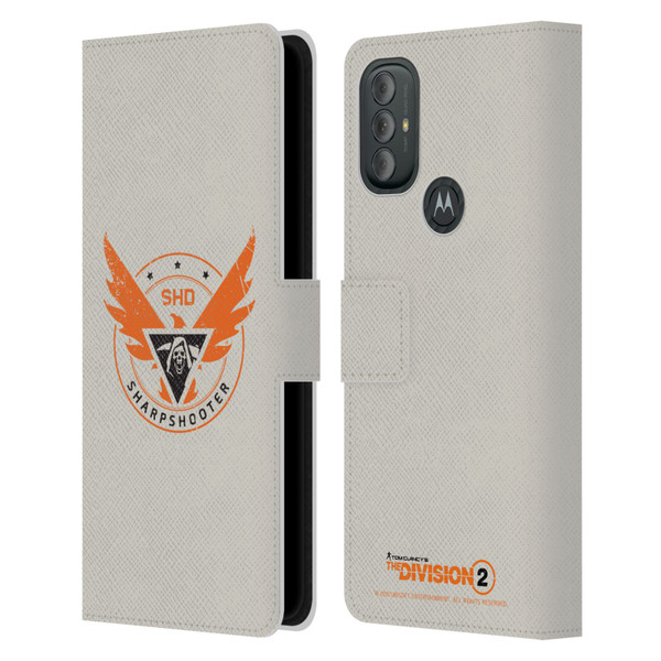 Tom Clancy's The Division 2 Logo Art Sharpshooter Leather Book Wallet Case Cover For Motorola Moto G10 / Moto G20 / Moto G30