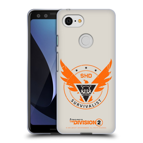 Tom Clancy's The Division 2 Logo Art Survivalist Soft Gel Case for Google Pixel 3
